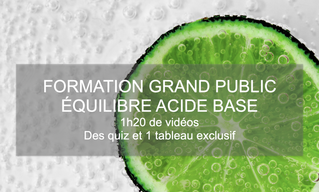 Formation e-leanring équilibre acide base acidose alimentation Raphael Perez