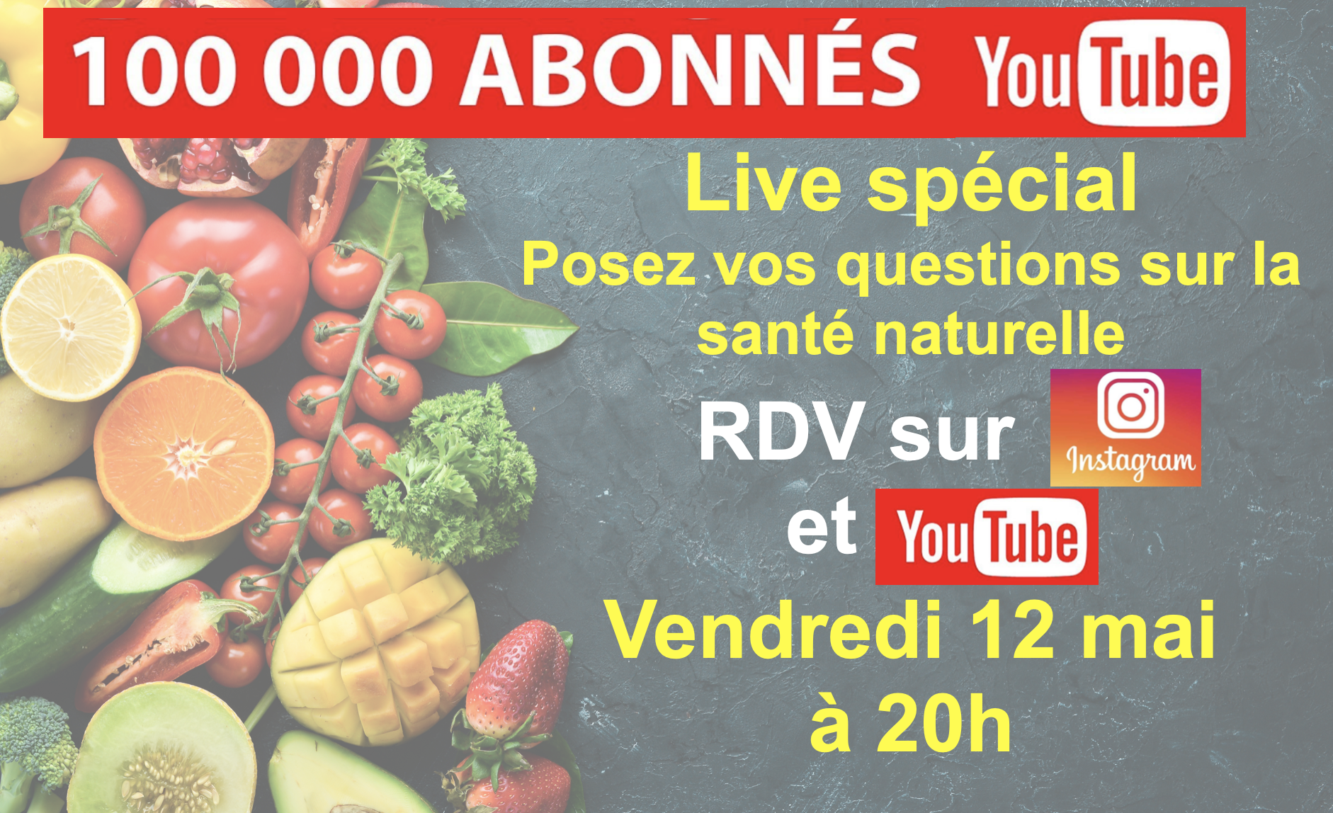 live 100000 abonnés santé naturelle
