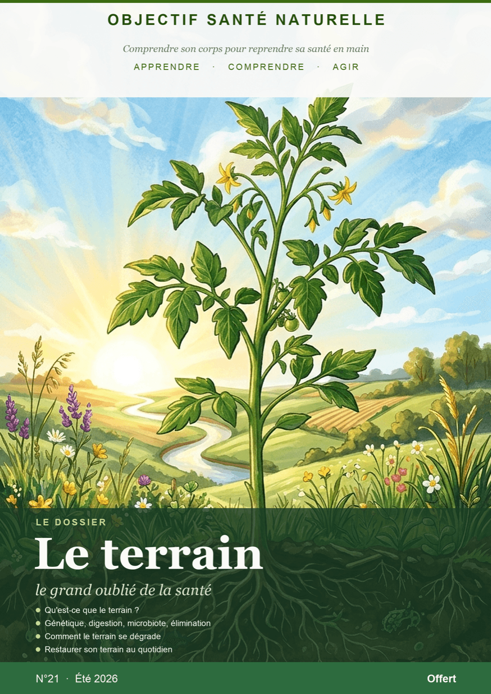 Couv Objectif Santé Naturelle N21 - Le terrain black friday nutravya promo intestin